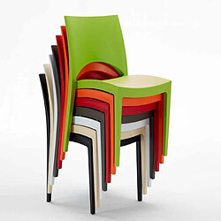 24 Chaises Paris Grand Soleil en polypropylène Restaurant bar café promo stock, Couleur: Marron pas cher