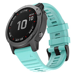 Wewoo Bracelet pour montre connectée Garmin Fenix 6X 26mm Smartwatch à en silicone à libération rapide Teal