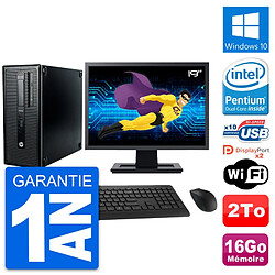 PC Tour HP ProDesk 600 G1 Ecran 19" G3220 RAM 16Go Disque 2To Windows 10 Wifi · Occasion 