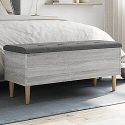 Maison Chic Banc de rangement | Meuble de rangement d'Entrée | Coffres d'Intérieur sonoma gris 102x42x46 cm bois d'ingénierie -MN63656