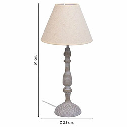 Avis Lampe de bureau Alexandra House Living Blanc Gris Métal Tissu 220-240 V 23 x 51 x 23 cm