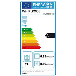 Four intégrable multifonction 71l 60cm catalyse inox - OMR58CU1SX - WHIRLPOOL