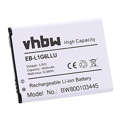 vhbw Batterie remplacement pour AT&T EB-L1G6LLA, EB-L1G6LLAGSTA, EB-L1G6LLK pour smartphone (1600mAh, 3,7V, Li-ion)