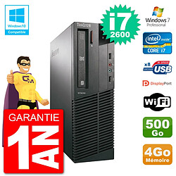 PC Lenovo ThinkCentre M82 SFF i7-2600 RAM 4Go Disque 500Go Graveur DVD Wifi W7 · Occasion 