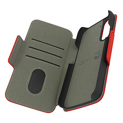 Étui Doro 8050 Porte-carte 2 languettes magnétique Wallet Case Original - Rouge