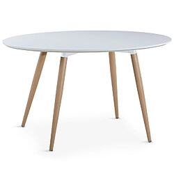 Table ovale style scandinave Lunea Blanc 