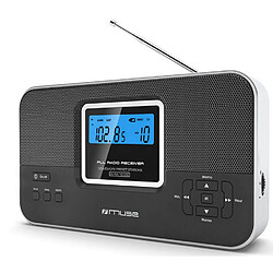 Radio portable noir/argent - m-087r - MUSE