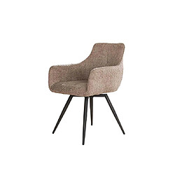 Acheter Lisa Design Boha - lot de deux fauteuils rotatifs - en tissu bouclette sable