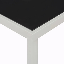 Avis vidaXL Table de jardin Noir 220x90x74,5 cm Acier