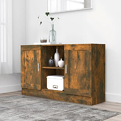 Maison Chic Buffet,Meuble de Rangement,commode pour salon,Cuisine Chêne fumé 120x30,5x70 cm Bois d'ingénierie -MN64868