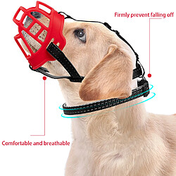 Universal Confortable en silicone souple canon pour chien de compagnie panier respirable boucle de canon masque de chien écorce rongeur bouche pistolet accessoires d'entraînement pour animaux de compagnie (XXL) 