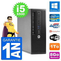 PC HP ProDesk 400 G3 SFF Intel i5-6500 RAM 8Go Disque Dur 1To Windows 10 Wifi · Occasion 