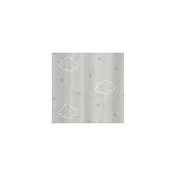 Ac-Deco Rideau occultant imprimé nuages - 140 x 250 cm - Gris