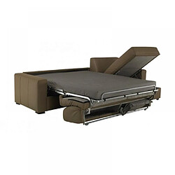 Acheter Inside 75 Canapé d'angle DREAMER convertible EXPRESS 140cm CUIR VACHETTE taupe clair matelas 16 cm