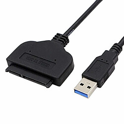 INECK® Cable USB 3.0 vers SATA Adapteur disque dur 2.5 SSD HDD Convertisseur USB vers SATA - Noir