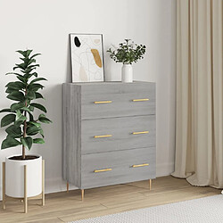 vidaXL Buffet sonoma gris 69,5x34x90 cm bois d'ingénierie