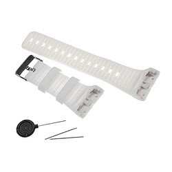 vhbw bracelet compatible avec Polar M400, M430 montre connectée - 14,5 + 8,9 cm silicone blanc