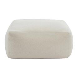 Vente-Unique Pouf en tissu bouclette blanc SIRIETO