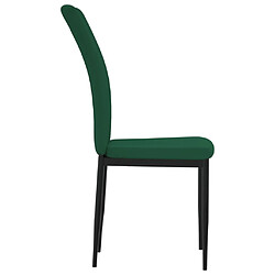 Maison Chic Lot de 2 Chaises à manger,Chaise pour cuisine,Solide Structure Vert foncé Velours -MN65129 pas cher