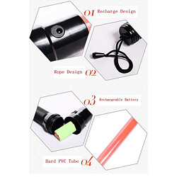 Avis Bâton Lumineux Rechargeable Fluorescent - Baguette Led Vert Rouge, Eclairage Circulation Route Aéroport Train Signalisation Police