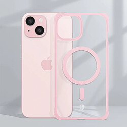 Force Case Coque MagSafe pour iPhone 15 Plus Anti-chute 3m Finition Mate Rose Poudré pas cher