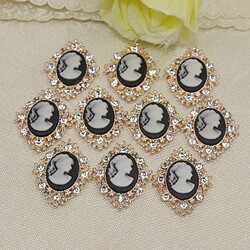 Avis 10pcs Strass Dos Plat Perles Bouton Scrapbooking Embellissement Couleur Mélangée