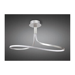 Luminaire Center Semi Plafonnier Nur Tall 40W LED 3000K, 3200lm, argent/acrylique givré/chrome poli