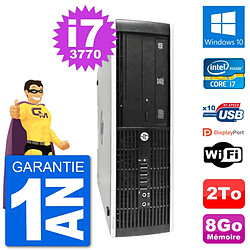 PC HP 8300 Elite SFF Intel i7-3770 RAM 8Go Disque Dur 2To Windows 10 Wifi - Occasion