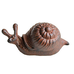 L'Héritier Du Temps Escargot à Poser Cache Clé Sculpture en Fonte Patinée Marron 7x15cm