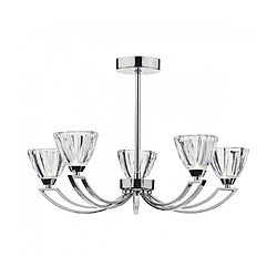 Luminaire Center Plafonnier Vito chrome poli et verre moulé 5 ampoules Coloris : chrome poli Coloris 2 : verre moulé Hauteur en Cm : 35 Diamètre en Cm : 52 Poids en Kilo : 3.444 Type d'ampoule : G9 Nombre d'ampoules : 5 Pu