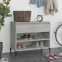 vidaXL Armoire à chaussures Gris béton 70x36x60 cm Bois d'ingénierie 