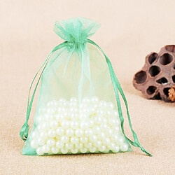 Wewoo 100 PCS Sacs Cadeau Bijoux Organza Sac De Mariage Anniversaire Fête Pochettes DessinsTaille Du 10x15cm Vert Clair 