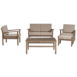 Beliani Set de jardin MANILA Acacia Bois foncé 