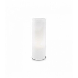 Ideal Lux Grande lampe de table à 1 ampoule cylindrique blanche, E27 