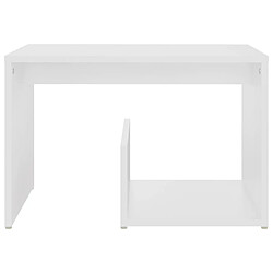 Acheter Maison Chic Table d'appoint | Table Basse Blanc 59x36x38 cm Aggloméré -GKD96525