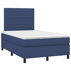 Maison Chic Lit adulte- Lit + matelas,Sommier à lattes de lit avec matelas bleu 120x190 cm tissu -GKD62829