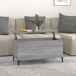 vidaXL Table basse Sonoma gris 90x44,5x45 cm Bois d'ingénierie