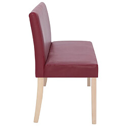 Avis vidaXL Banc 139,5 cm Rouge bordeaux Similicuir