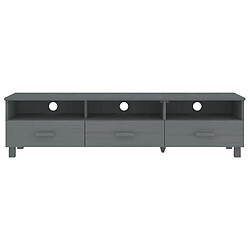 Avis Maison Chic Meuble TV scandinave - Banc TV pour salon HAMAR Gris foncé 158x40x40 cm Bois massif de pin -MN13309