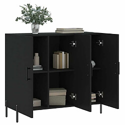 Acheter Maison Chic Buffet,Meuble de Rangement,commode pour salon,Cuisine noir 90x34x80 cm bois d'ingénierie -MN95109