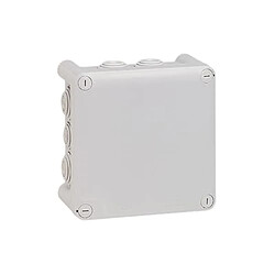 Legrand Boîte de dérivation carrée - 130x130x74 mm - fermeture par 1/4 de tour - gris