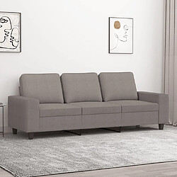 vidaXL Canapé à 3 places Taupe 180 cm Tissu 