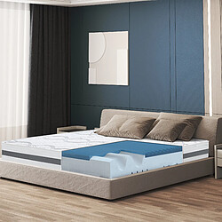 The White Stone Matelas Double 155 x 195 à mémoire de forme| Premium Quality | Hauteur 22 cm | Made in Italy 