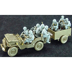 Bronco Models Maquette Voiture Maquette Camion British Airborne Troops Riding In 1/4 Ton Truck And Trailer