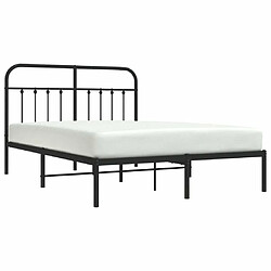 Avis Maison Chic Lit adulte - Cadre de lit métal avec tête de lit,Structure du lit Contemporain pour chambre noir 135x190 cm -MN97553