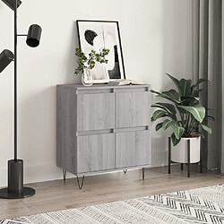 Maison Chic Buffet,Meuble de Rangement,commode pour salon,Cuisine Sonoma gris 60x35x70 cm Bois d'ingénierie -MN79235