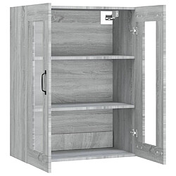 Maison Chic Armoire murale suspendue,Meuble de Rangement pour salon,cuisine Sonoma gris 69,5x34x90 cm -MN60115 pas cher