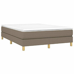 Avis Maison Chic Lit Adulte - Lit simple Lit à sommier tapissier avec matelas moelleux - Meuble de Chambre - Taupe 140x200 cm Tissu -MN79688