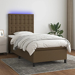 Sommier à lattes,Cadre à lattes de lit et matelas et LED pour Adulte Marron foncé 90x190cm -MN31107