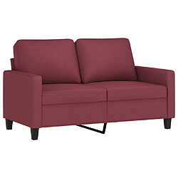 vidaXL Canapé à 2 places Rouge bordeaux 120 cm Tissu